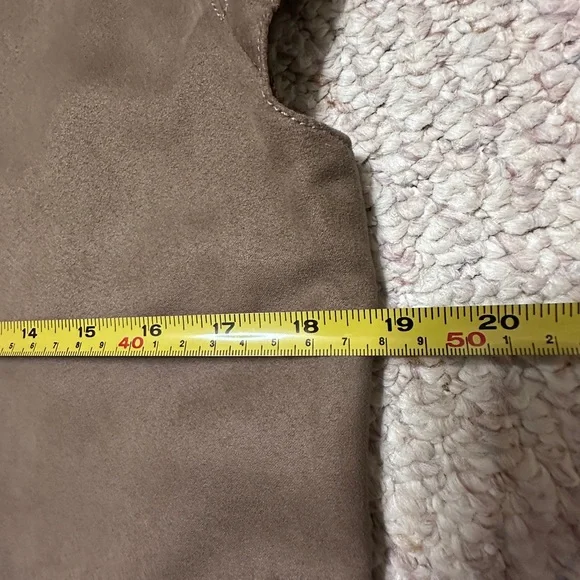 ZARA BASIC brown suede like dress; zipper in back; like new! Size Large - Picture 3 of 9